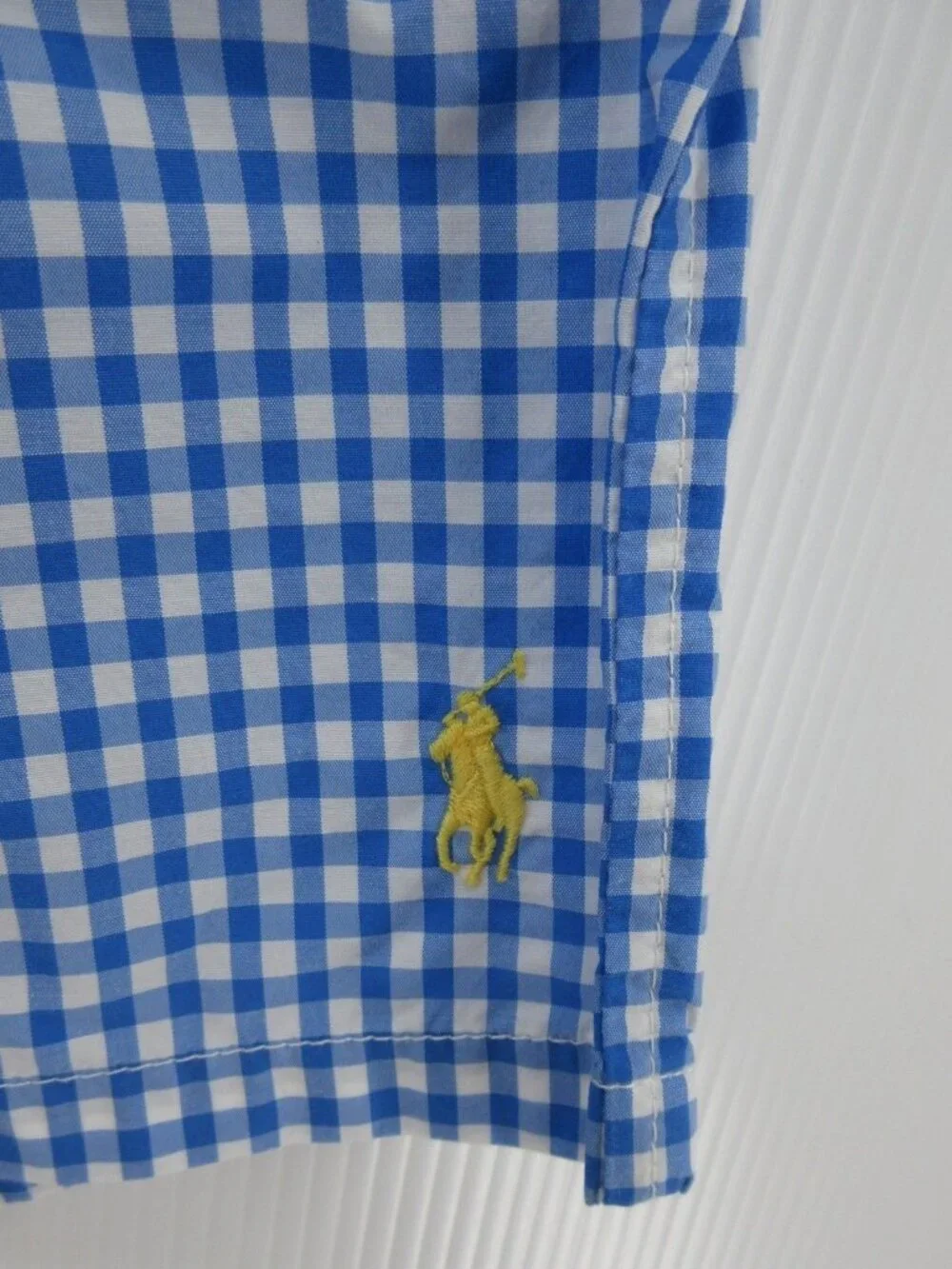 Polo Ralph Lauren Swim Shorts XXL Tall Bathing Suit Gingham Plaid Pony